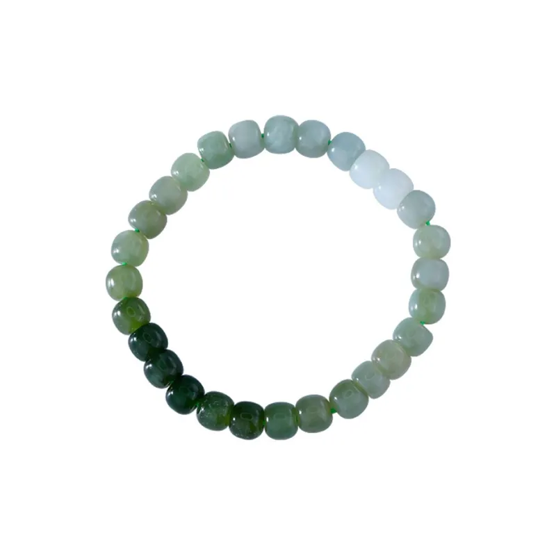 Lao Feng Xiang Hetian Jade Bracelets Green Jade Unisex-0