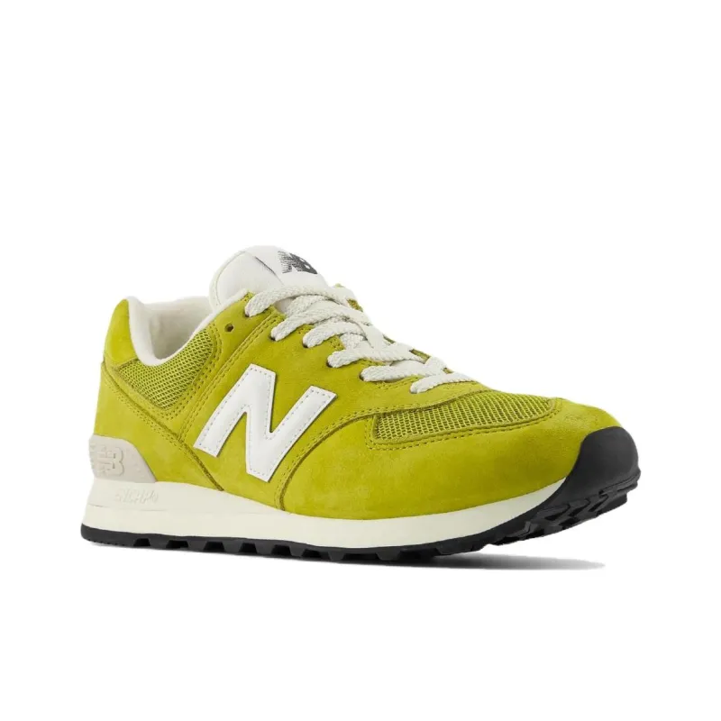 New Balance NB 574 Anti Slip Wear Resistant Low Top Casual Running Shoes Unisex Yellow Green-2