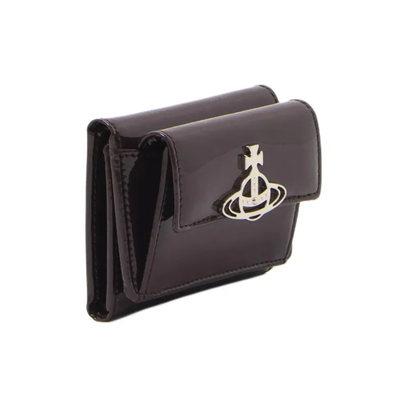 Vivienne Westwood Cow Leather Wallet Mini Women's Brown-1