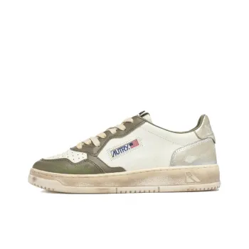 AUTRY BASKETS MEDALIST Anti Slip Wear Resistant Low Top Skateboard Shoes Men's White Green