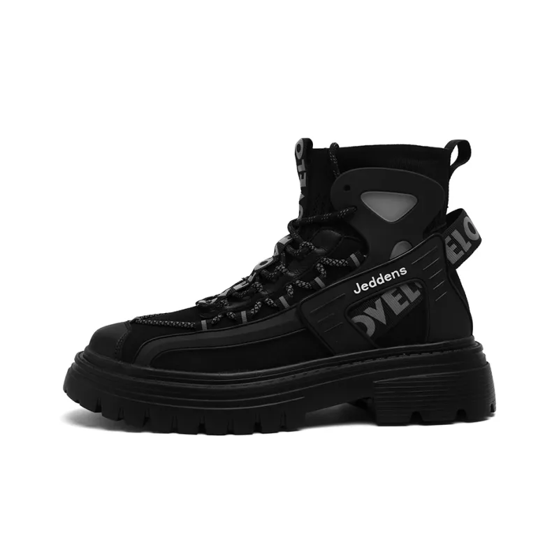 Jerden Smith Casual Shoes Men High Top Black-18