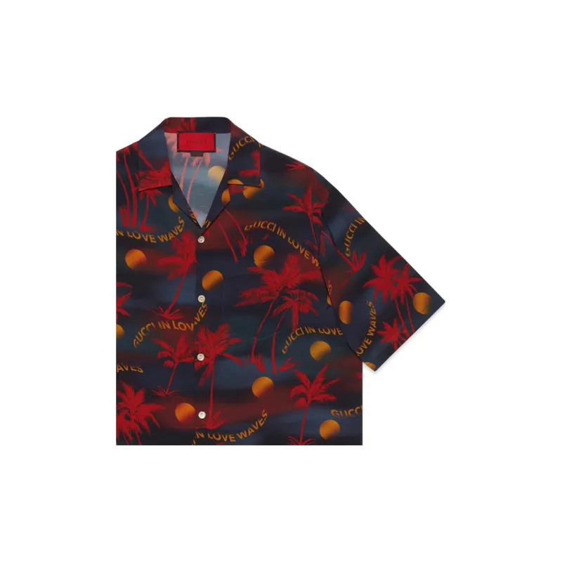 GUCCI Love Parade Shirts Men Red-2