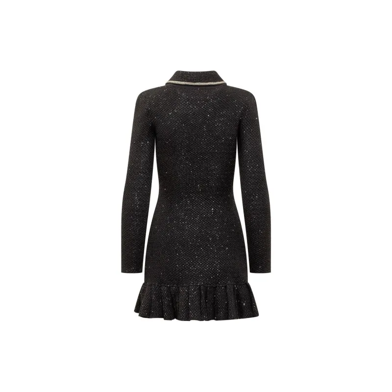 Self portrait Long Sleeved Dresses Women's Black-2