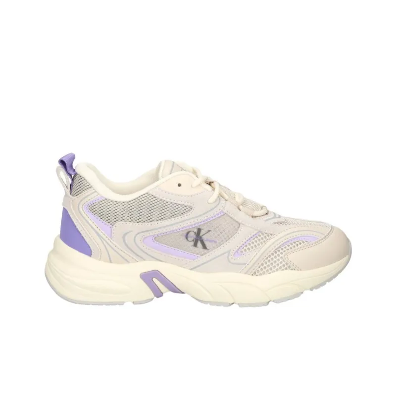 CKJ CALVIN KLEIN JEANS Low Top Casual Shoes Women's White Purple-1