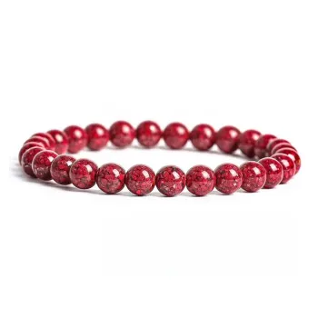 Harf Reconstructed Cinnabar Jade Bracelets Unisex