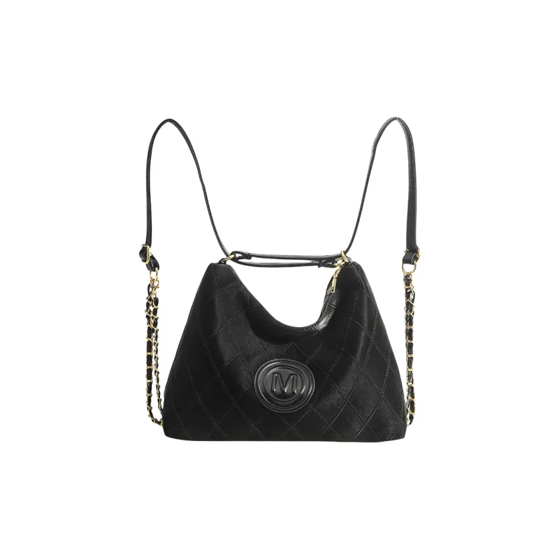 OCTSUI PU Shoulder Bag Women's Black-2