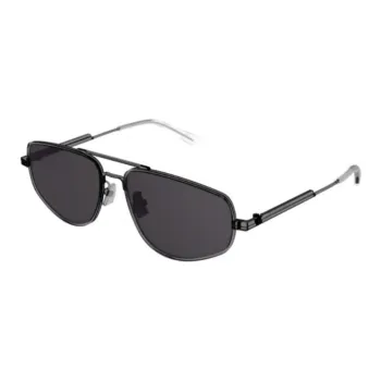 Bottega Veneta Metal Aviator Sunglasses Unisex Black