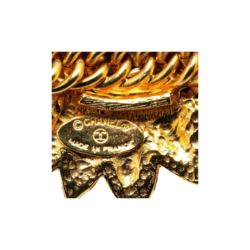 CHANEL 1970-1980 Plated Lion Head Costume Necklace-2