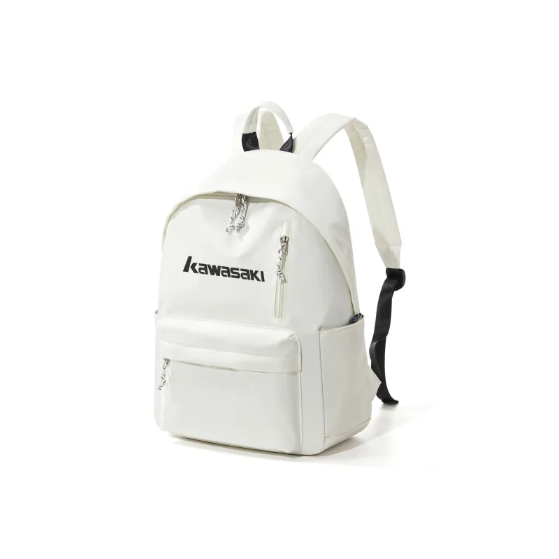 Kawasaki Fabric Backpack Laptop Bag Regular Unisex Black/White-6