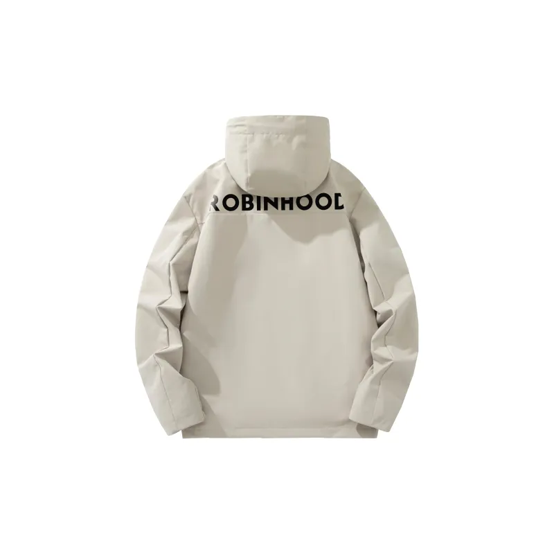 ROBINHOOD Waterproof And Windproof Windbreaker Jacket Unisex Black-5
