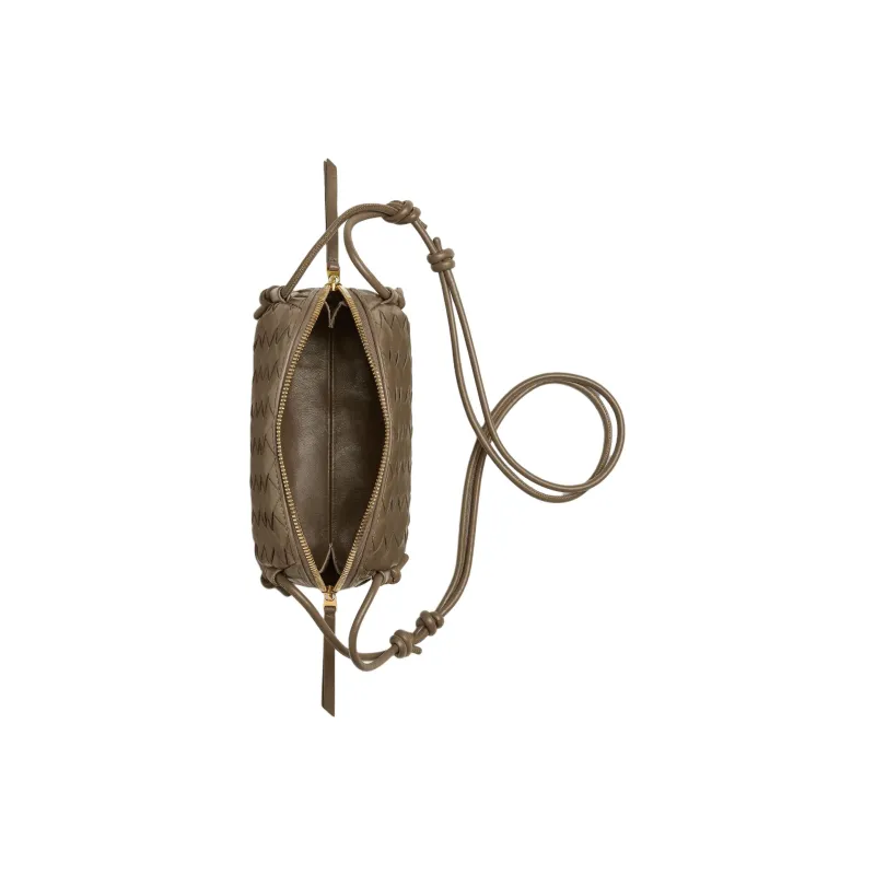 Bottega Veneta Sheepskin Handheld Shoulder Bag Women's Pinecone Brown-1