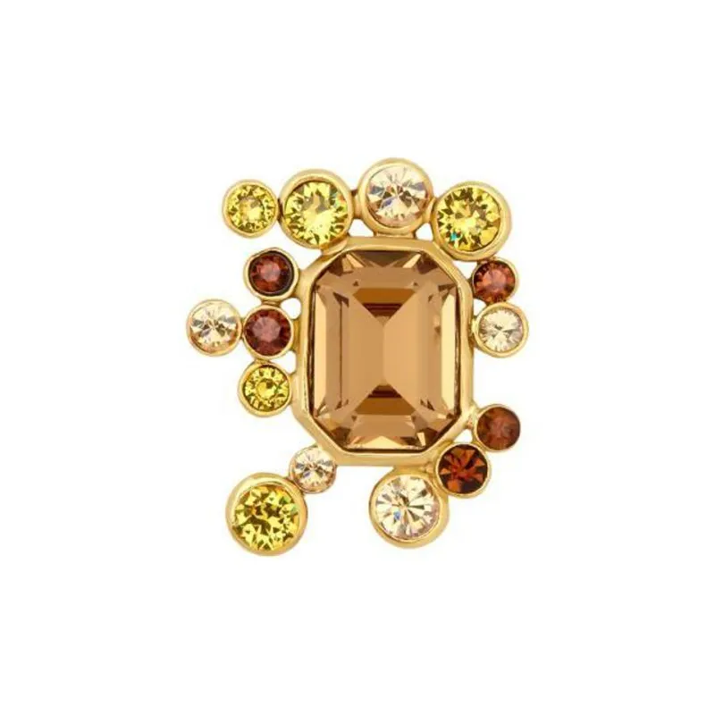 Oscar De La Renta Mixed crystal Cluster Ring-1
