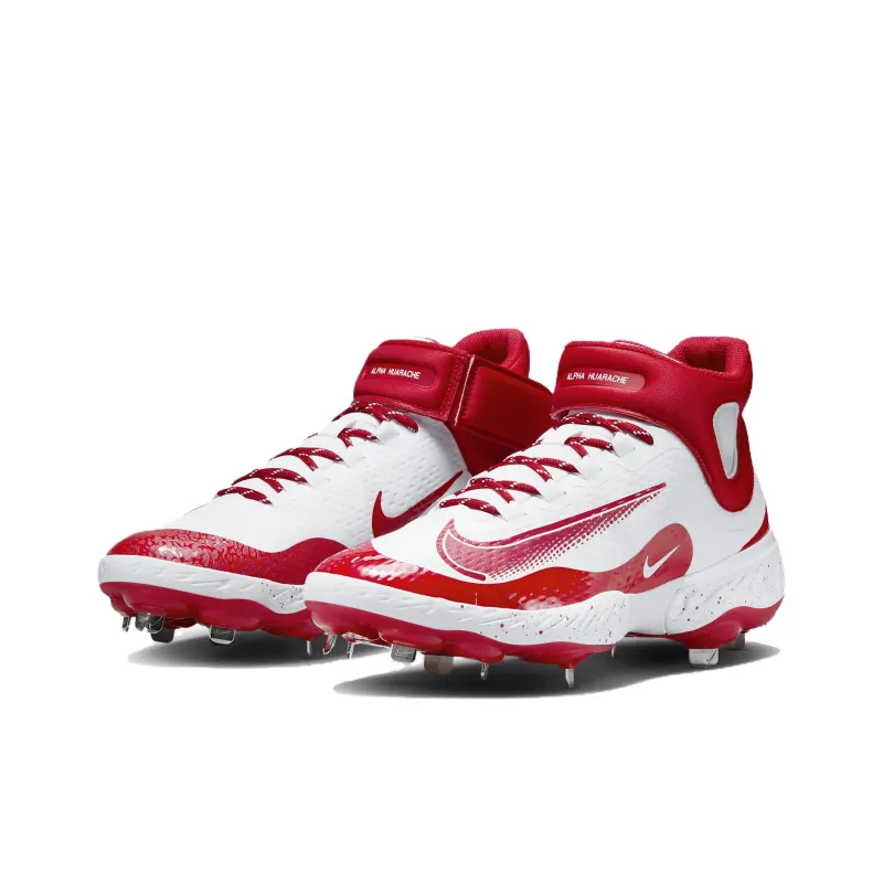 Nike Alpha Huarache Elite 4 Mid White University Red-2