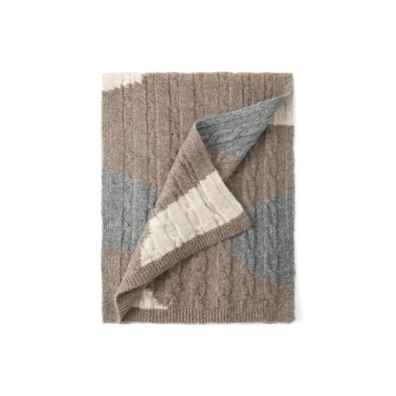 FREE RABBITⅡ Fall And Winter Wool Advanced Thickened Warm Knitted Fabric Scarf Unisex-7