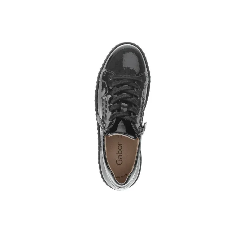 Gabor Fashion Low-Top Skateboard Shoes Women's Black-3