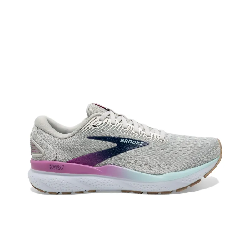 Brooks Anti Slip Wear Resistant Low Top Casual Running Shoes Women's White Gray-1