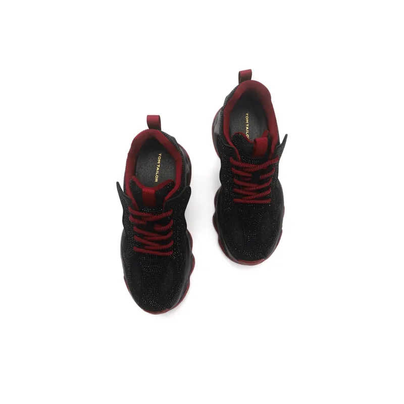 TOM TAILOR Red Flame Starlight Sports Boots Low Top Chunky Sneakers Women's-44