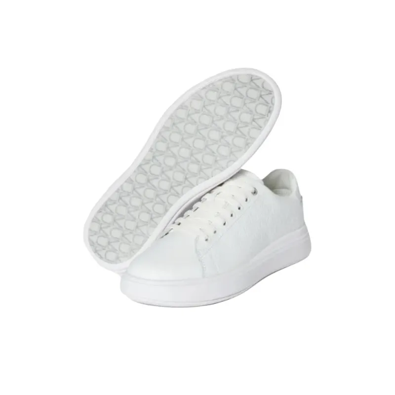 CALVIN KLEIN Low Top Skateboard Shoes Women's White-5