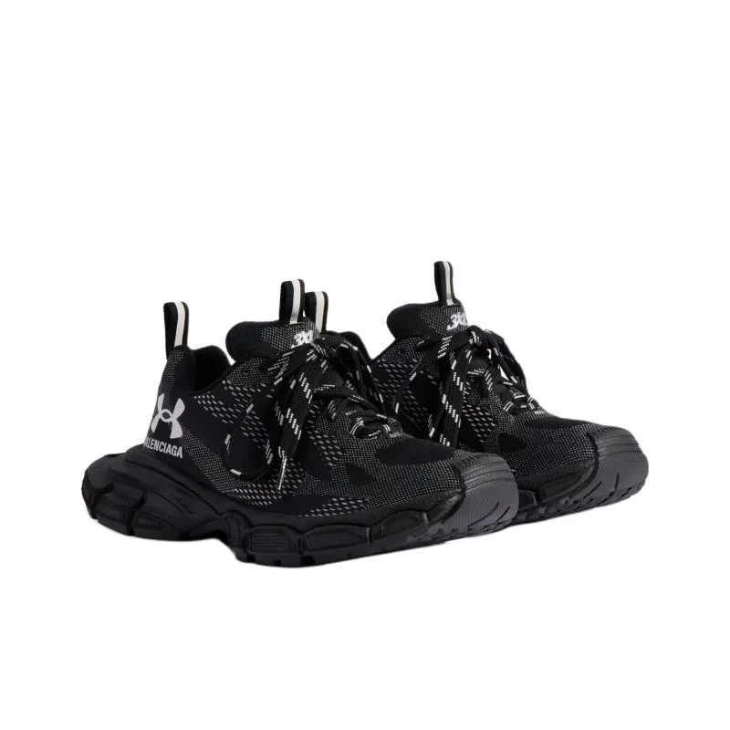 Under Armour x Balenciaga 3XL Low Top Casual Shoes Women's Black-2