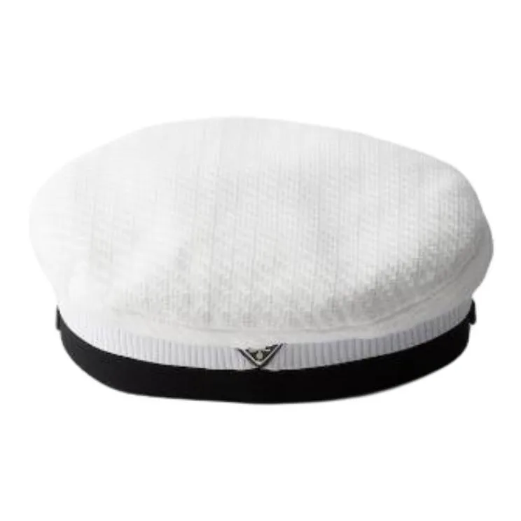 PRADA Fabric, Patent Leather Hats & Caps Men's White-2