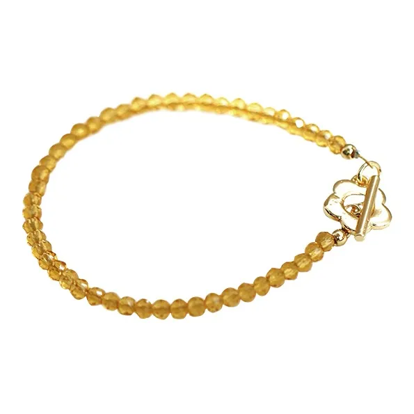 NATURALLYJOJO Artificial Crystal Bracelets Women's Yellow-0