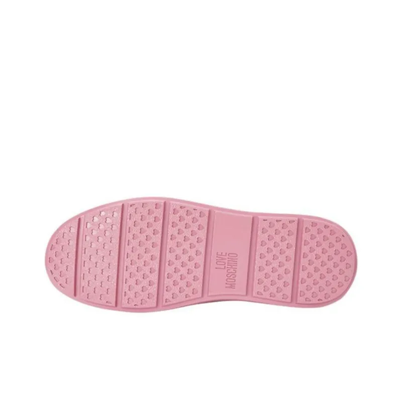 LOVE MOSCHINO Low Top Skateboard Shoes Women's Pink-4