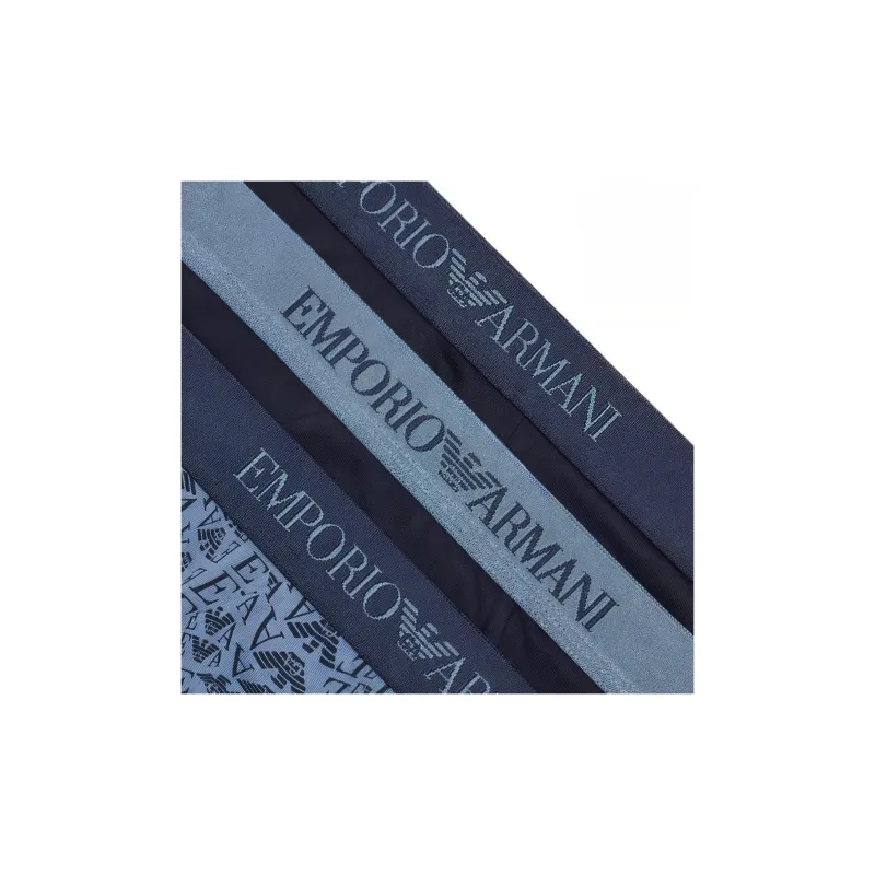 EMPORIO ARMANI FW24 Underpants Men's 3 Pack Navy+Blue+Marine Blue-1
