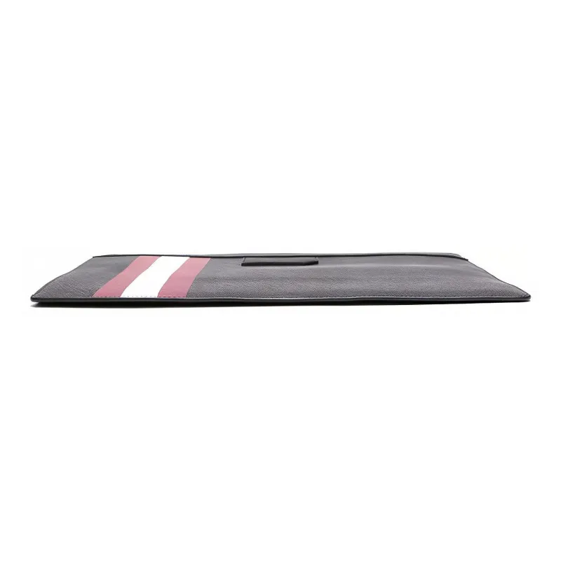 BALLY BOLLIS PVC Clutch Regular Men's Black Red White Stripes-3