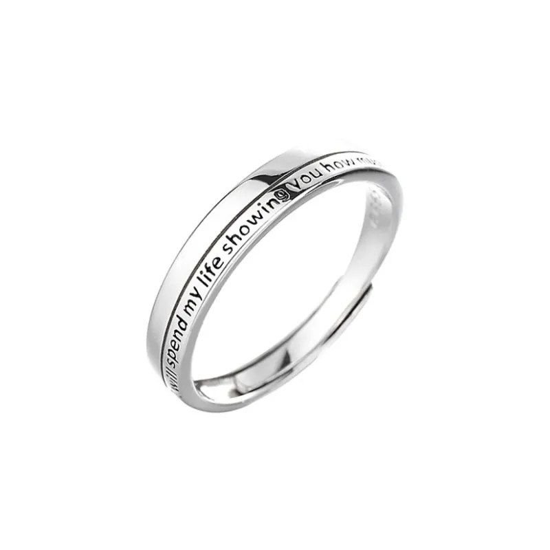 YINZHIXING 999 Fine Silver Rings Unisex-6