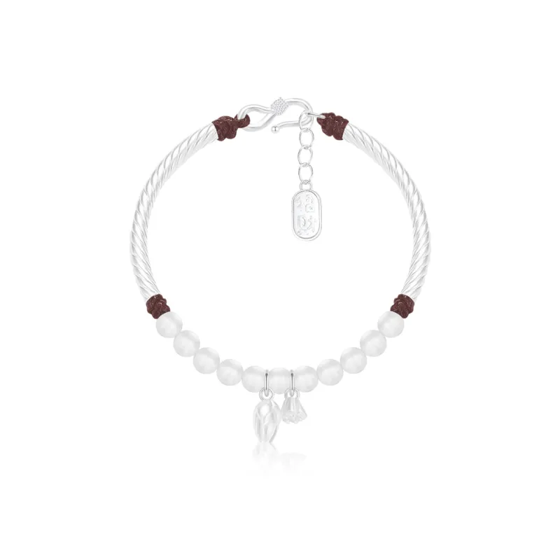 PRETTY DIARY S999 Fine Silver Bangles Women's-0