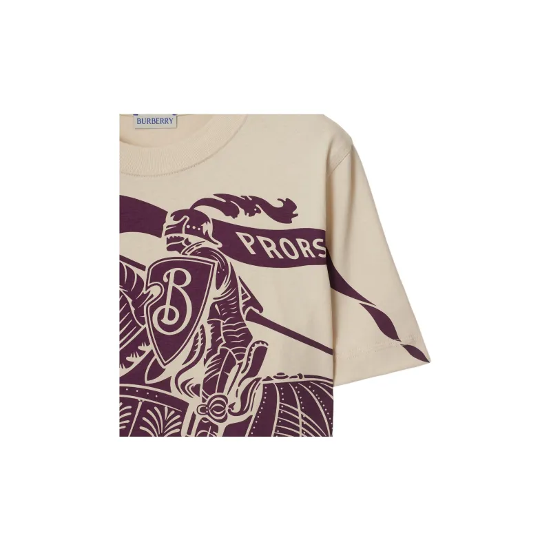 Burberry Logo Printed Crewneck T Shirt-4