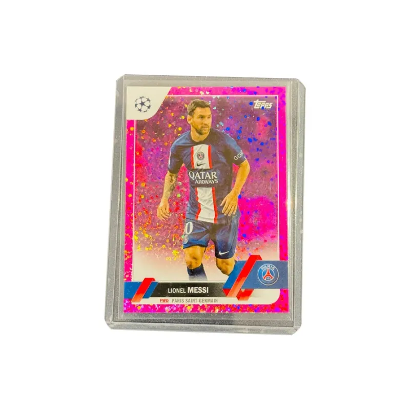 Topps Messi Big Paris Ice Crush Card Player Card Traveling In Good Condition Sports Cards 1 Piece-0