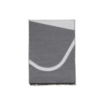 Valentino Wool Knit Scarves Unisex Gray