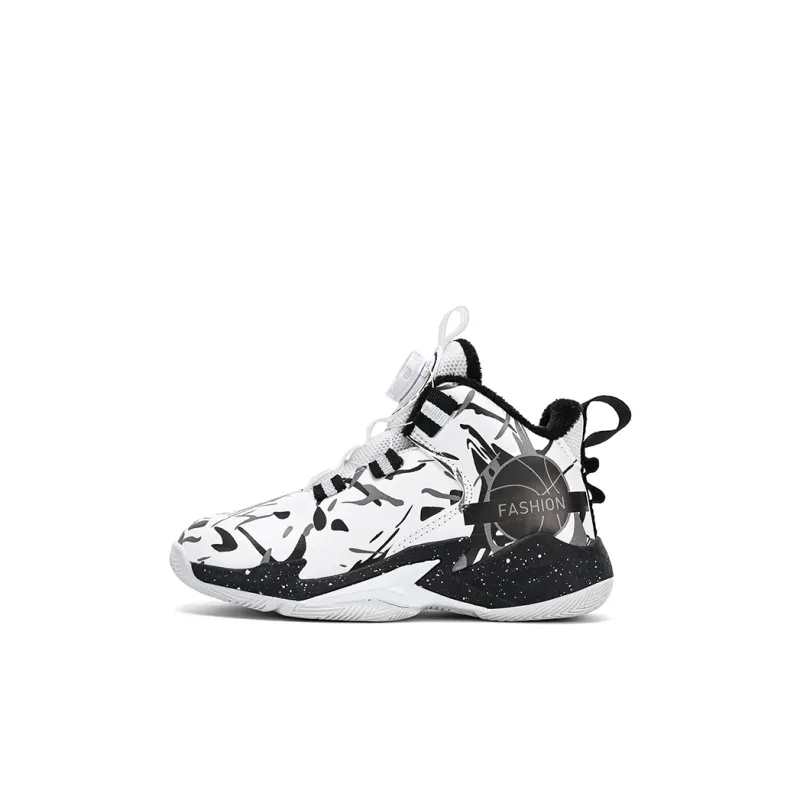 Wooden Rabbit Wear Resistant Breathable Lightweight Cushioning Warm Mid Top Children's Basketball Shoes Kids'-10