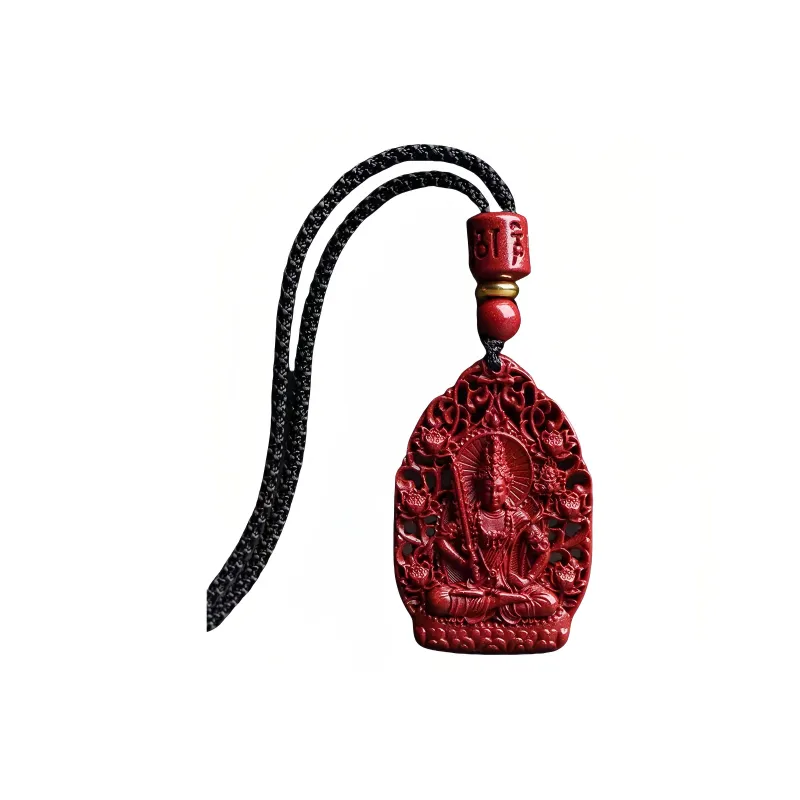 Lingxiang Yurun Cinnabar Necklaces Unisex-10
