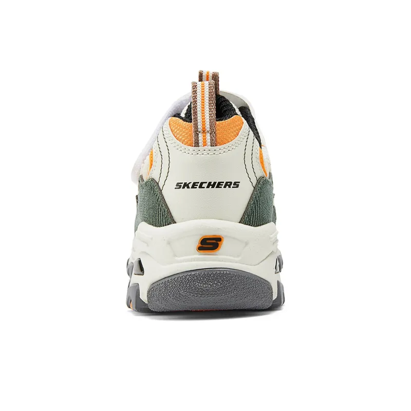 Skechers Anti Slip Wear Resistant Low Top Kids Lifestyle Shoes White Green Kids'-3