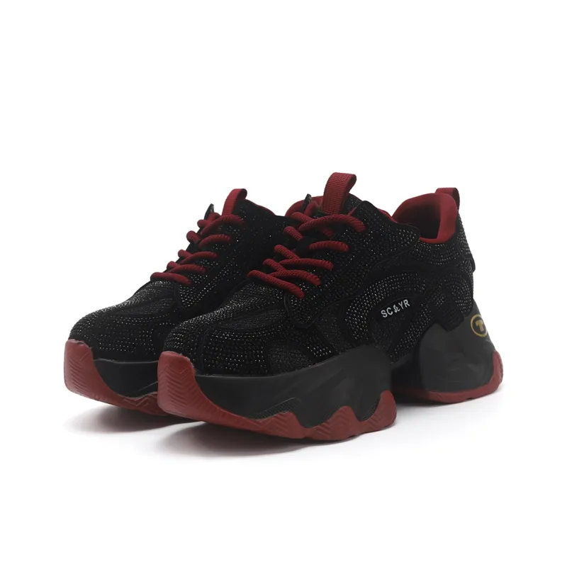 TOM TAILOR Red Flame Starlight Sports Boots Low Top Chunky Sneakers Women's-43