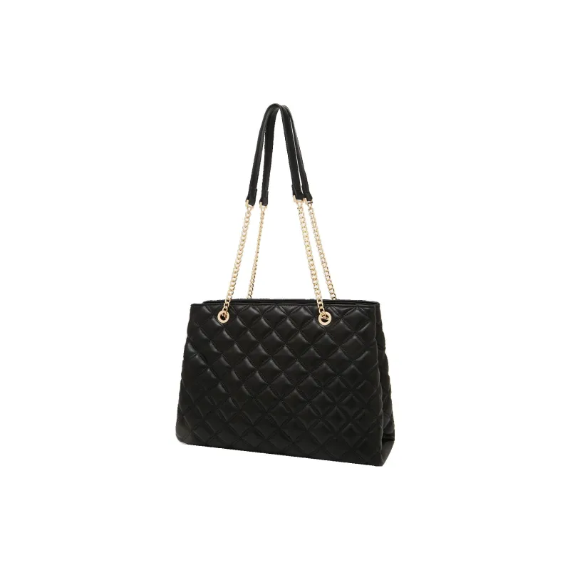 FOXER Cow Leather Zippered Tote Bag Shoulder Bag Regular Women's Black-5
