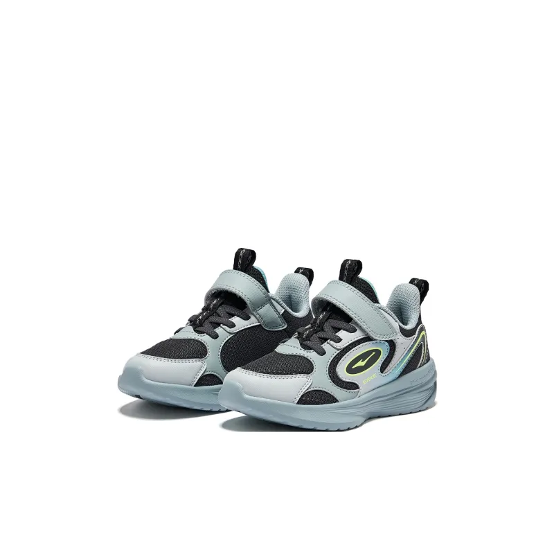 ERKE KIDS Cloud Chase Slip Resistant Cushioning Abrasion Resistant Low Top Kids' Running Shoes Black Blue Kids'-1