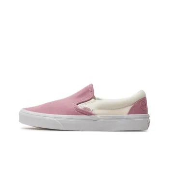 Vans Slip on Anti Slip Wear Resistant Low Top Skateboard Shoes Women's Beige Pink