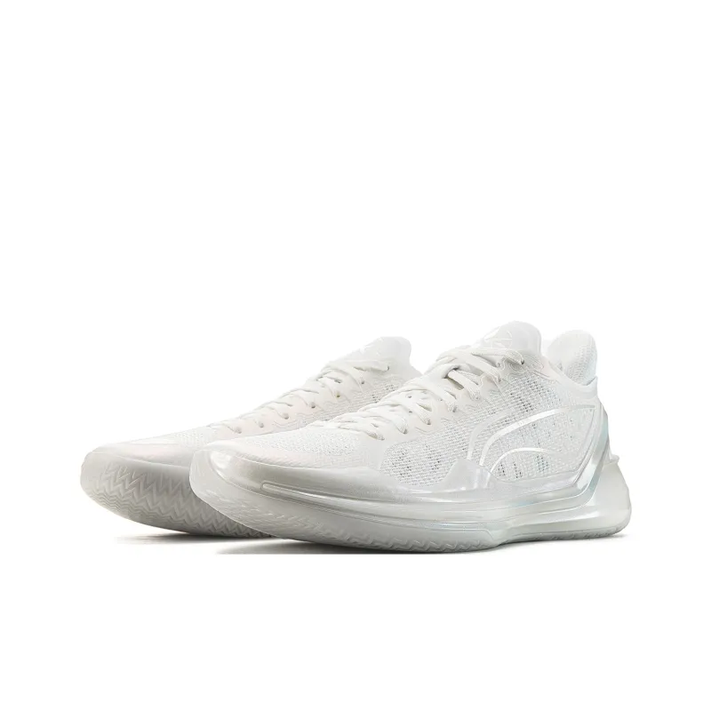 LiNing Blade 4V2 Cushioning Slip Resistant Support Lightweight Rebound Low Top Basketball Shoes Men's White-2