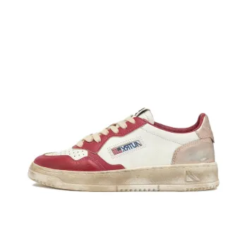 AUTRY BASKETS MEDALIST Anti Slip Wear Resistant Low Top Skateboard Shoes Women's White Red