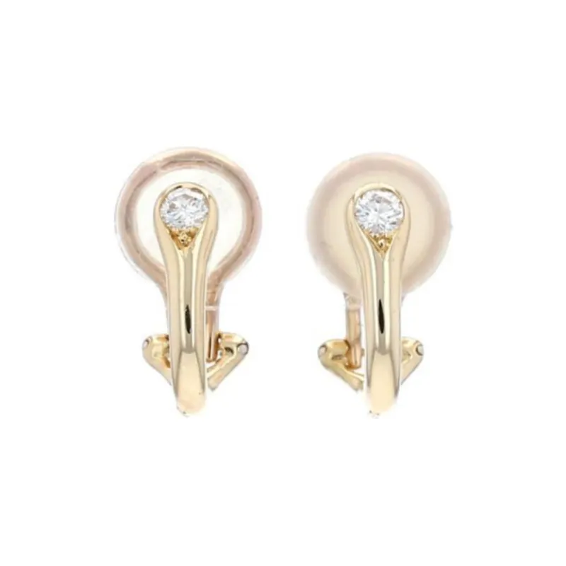 Cartier 18kt Yellow Gold Diamond Clip on Earrings-1