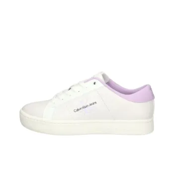 CKJ CALVIN KLEIN JEANS Low Top Skateboard Shoes Women's White
