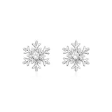 Silver 925 Snowflake Stud Earrings