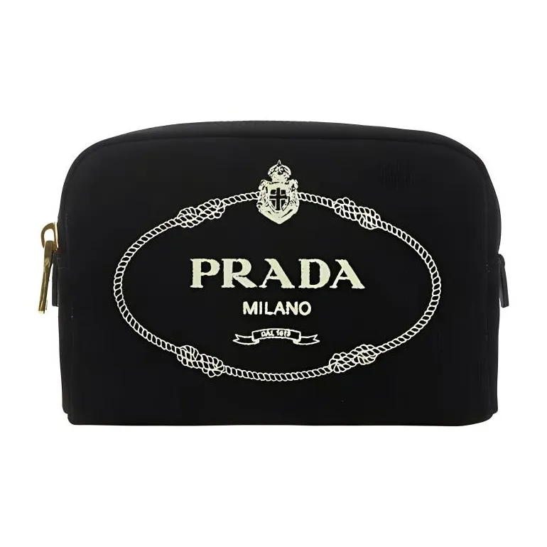 PRADA Canvas Bag, Makeup Bag, Toiletry Bag Unisex Black-0