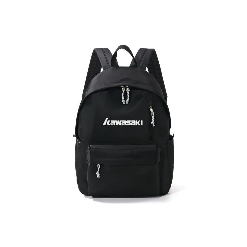 Kawasaki Fabric Backpack Laptop Bag Regular Unisex Black/White-0