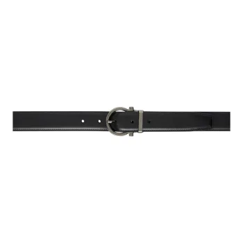 FERRAGAMO Calfskin Leather Belts Men's Navy 3CM