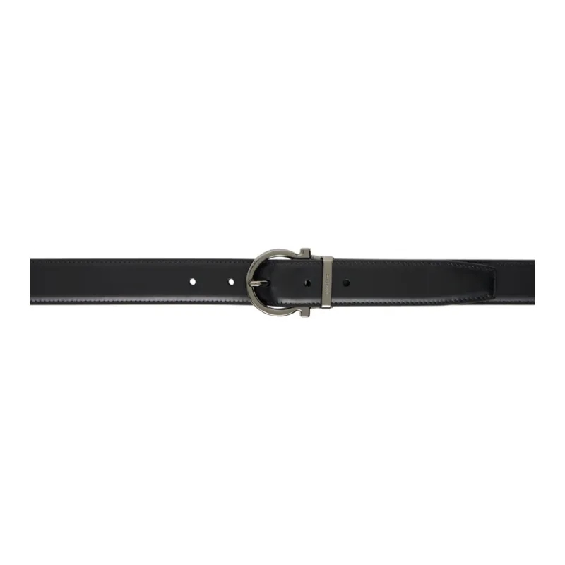 FERRAGAMO Calfskin Leather Belts Men's Navy 3CM-0