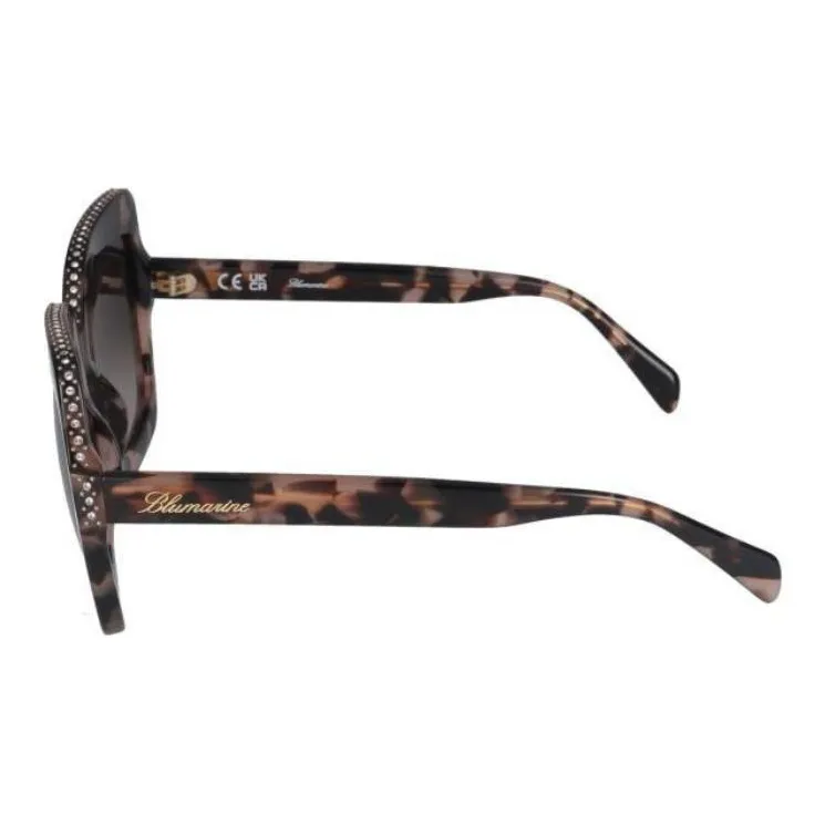 Blumarine Acetate Square Sunglasses Women's Brown-2